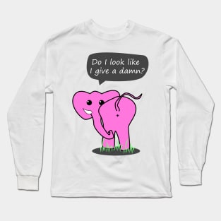 funny cartoon elephant Long Sleeve T-Shirt